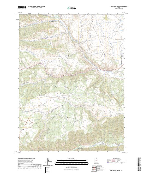 Deep Creek Canyon, UT — USGS 7.5-minute topo (2023)