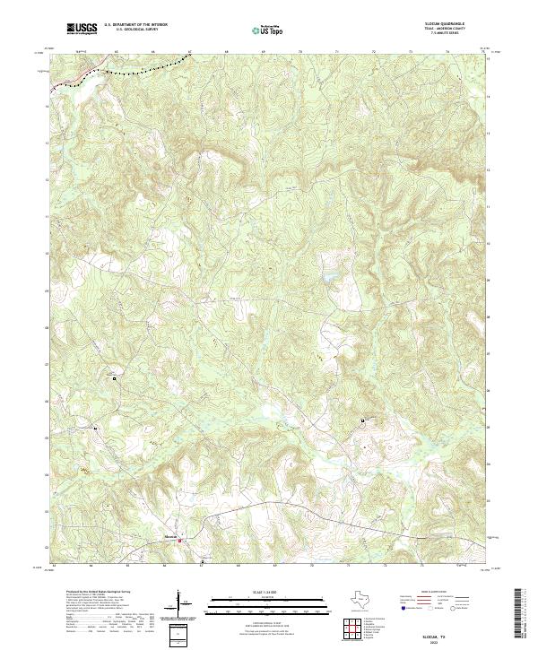 Slocum, TX — USGS 7.5-minute topo (2022)