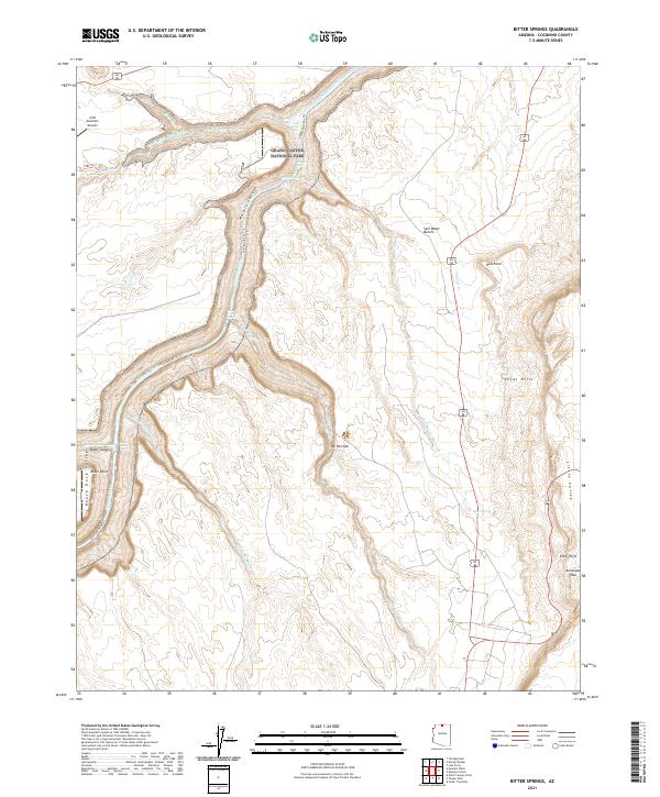 Bitter Springs, AZ — USGS 7.5-minute topo (2021)