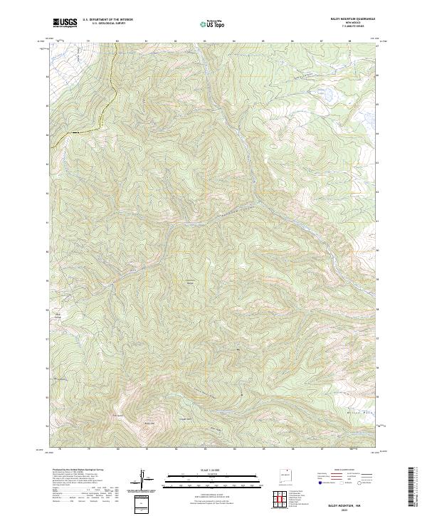 Baldy Mountain, NM — USGS 7.5-minute topo (2023)