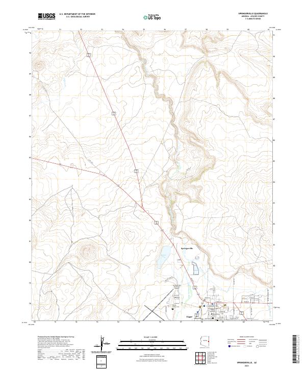 Springerville, AZ — USGS 7.5-minute topo (2021)