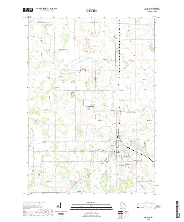Chilton, WI — USGS 7.5-minute topo (2022)