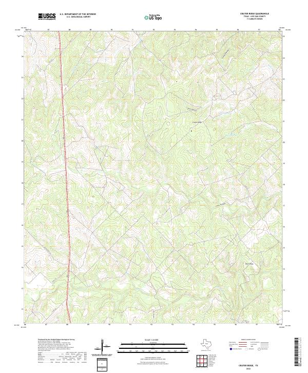 Crater Ridge, TX — USGS 7.5-minute topo (2022)