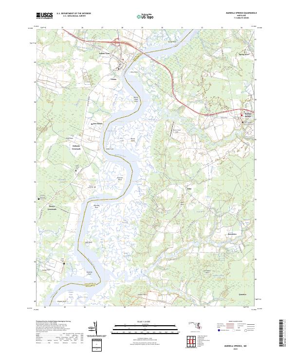 Mardela Springs, MD — USGS 7.5-minute topo (2023)