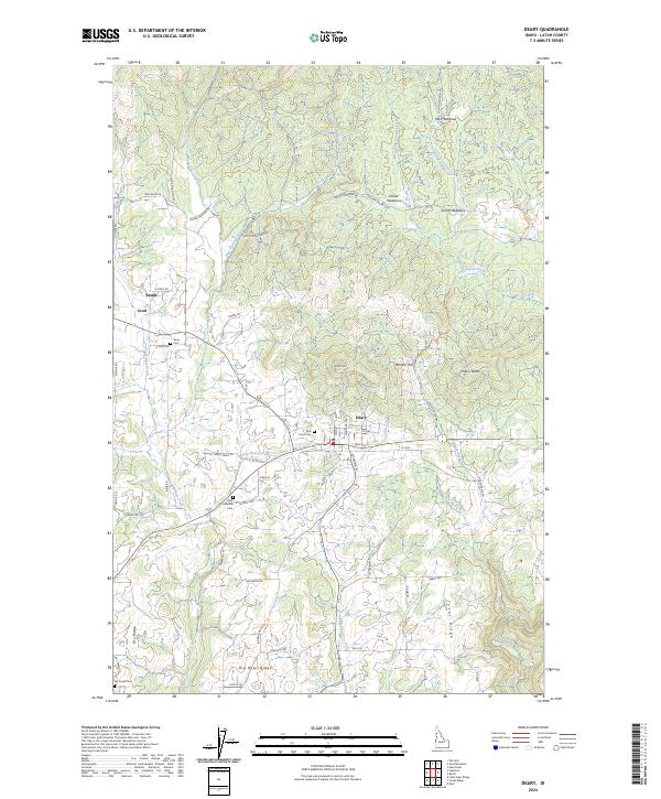Deary, ID — USGS 7.5-minute topo (2024)