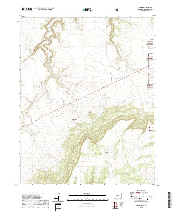 Miners Peak, CO — USGS 7.5-minute topo (2022)