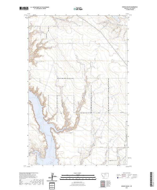 Kiehns Coulee, MT — USGS 7.5-minute topo (2024)