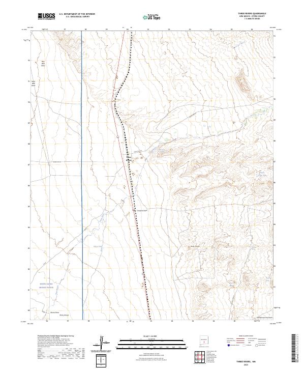 Three Rivers, NM — USGS 7.5-minute topo (2023)
