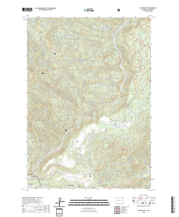Westfir East, OR — USGS 7.5-minute topo (2023)