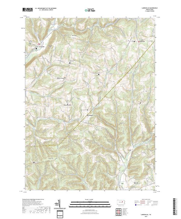 Lairdsville, PA — USGS 7.5-minute topo (2023)