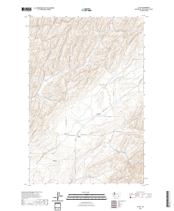 Clyde, WA — USGS 7.5-minute topo (2023)