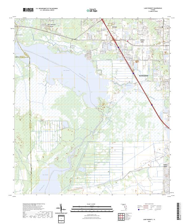 Lake Poinsett, FL — USGS 7.5-minute topo (2024)