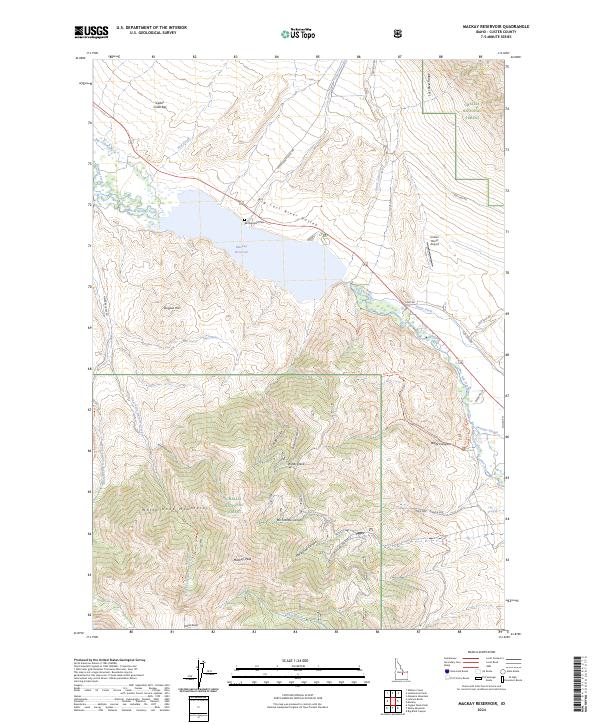 Mackay Reservoir, ID — USGS 7.5-minute topo (2024)