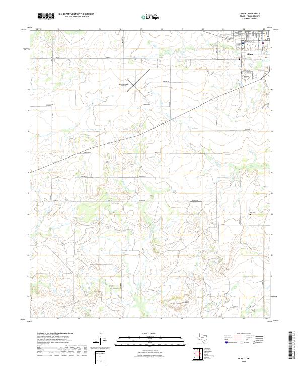 Olney, TX — USGS 7.5-minute topo (2022)