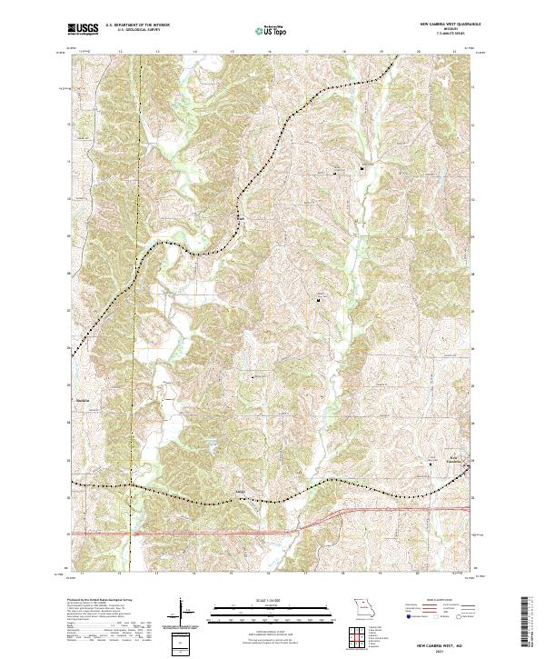 New Cambria West, MO — USGS 7.5-minute topo (2021)