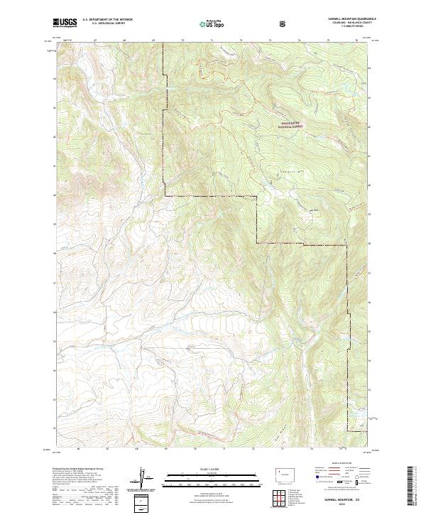 Sawmill Mountain, CO — USGS 7.5-minute topo (2022)
