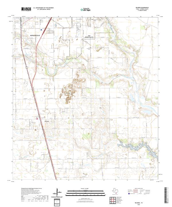 Ricardo, TX — USGS 7.5-minute topo (2022)