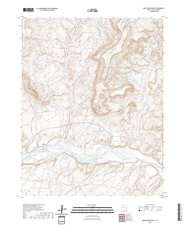 Recapture Pocket, UT — USGS 7.5-minute topo (2023)