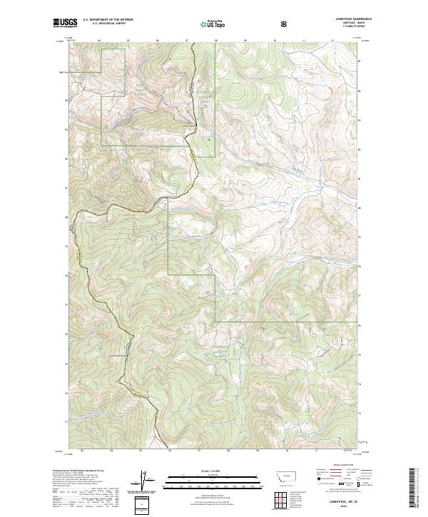 Lemhi Pass, MT-ID — USGS 7.5-minute topo (2024)