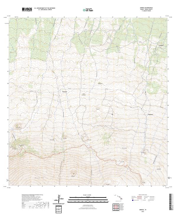 Umikoa, HI — USGS 7.5-minute topo (2024)