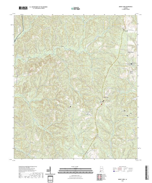 Burnt Corn, AL — USGS 7.5-minute topo (2024)