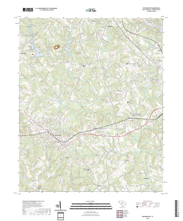 Westminster, SC — USGS 7.5-minute topo (2024)
