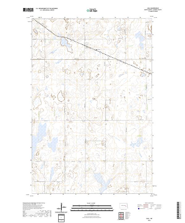 Leal, ND — USGS 7.5-minute topo (2024)