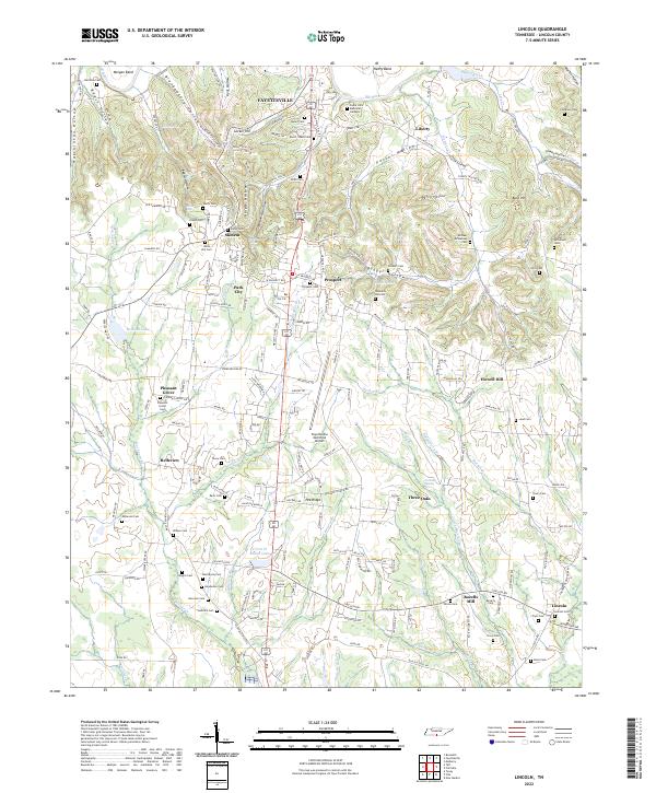 Lincoln, TN — USGS 7.5-minute topo (2022)