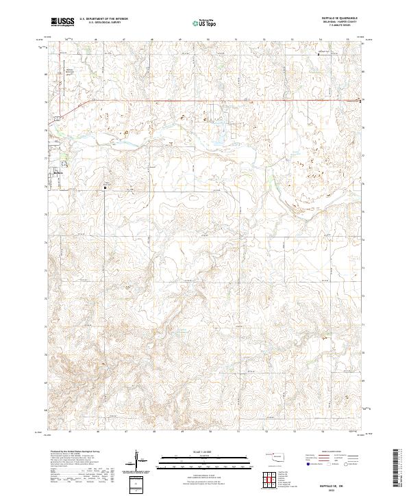 Buffalo SE, OK — USGS 7.5-minute topo (2022)