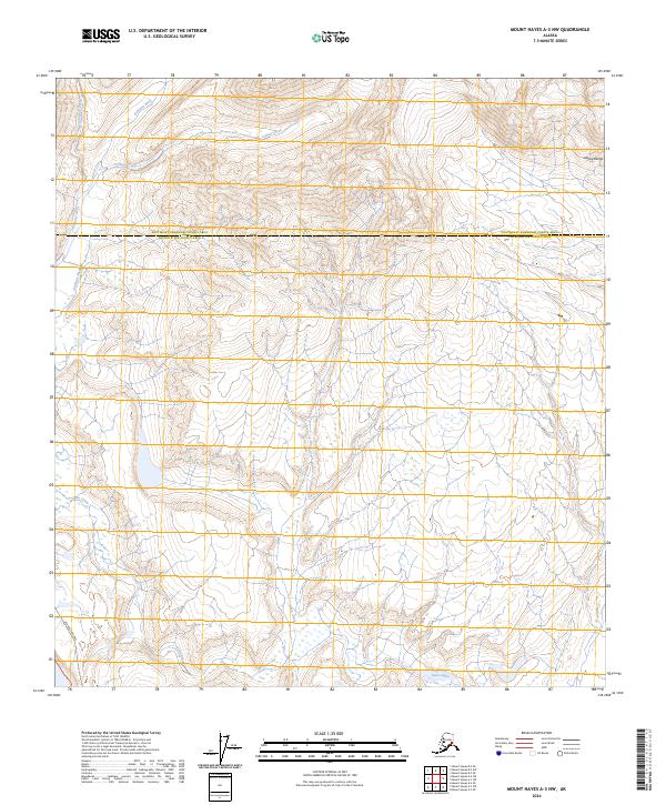 Mount Hayes A-3 NW, AK — USGS 7.5-minute topo (2024)