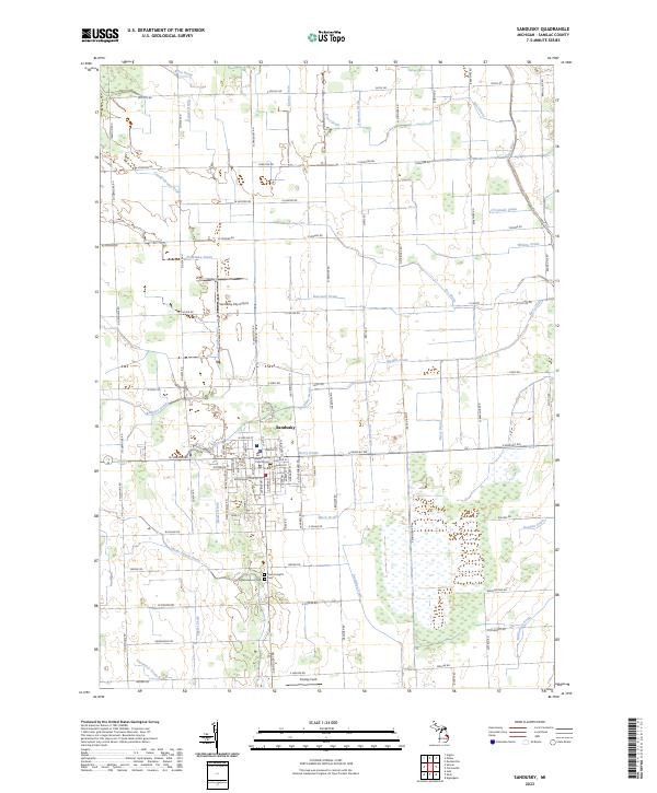 Sandusky, MI — USGS 7.5-minute topo (2023)