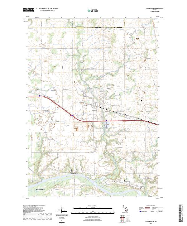 Coopersville, MI — USGS 7.5-minute topo (2023)