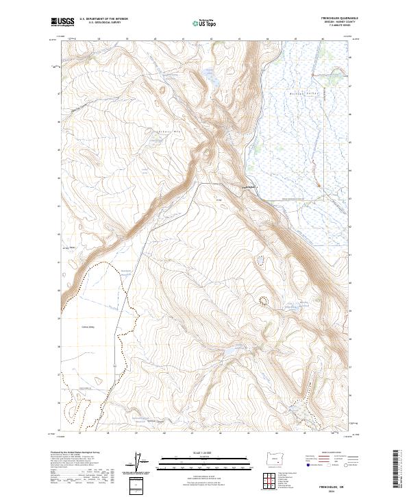 Frenchglen, OR — USGS 7.5-minute topo (2024)