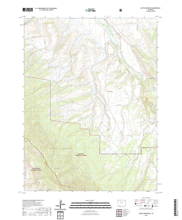 Battle Mountain, CO — USGS 7.5-minute topo (2022)