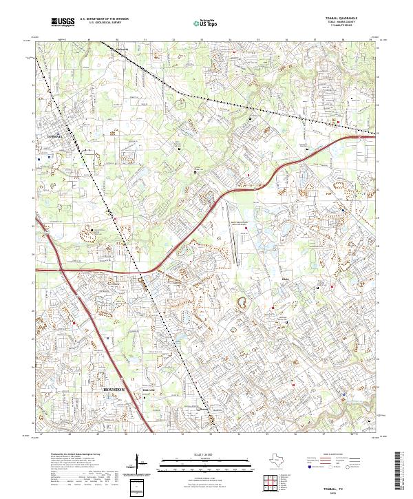 Tomball, TX — USGS 7.5-minute topo (2022)