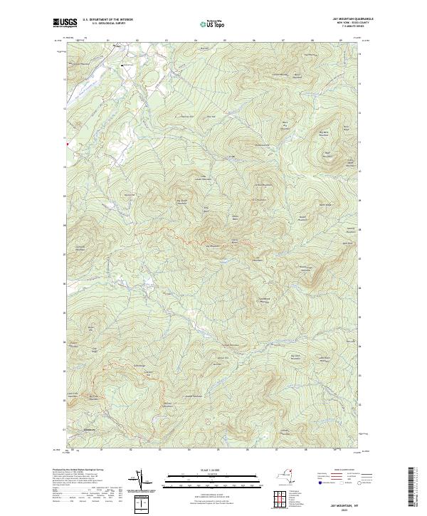 Jay Mountain, NY — USGS 7.5-minute topo (2023)