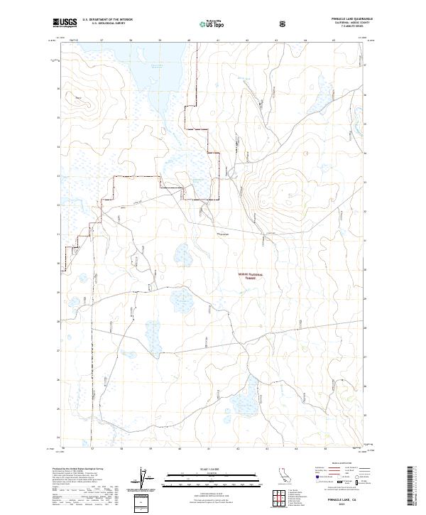 Pinnacle Lake, CA — USGS 7.5-minute topo (2021)