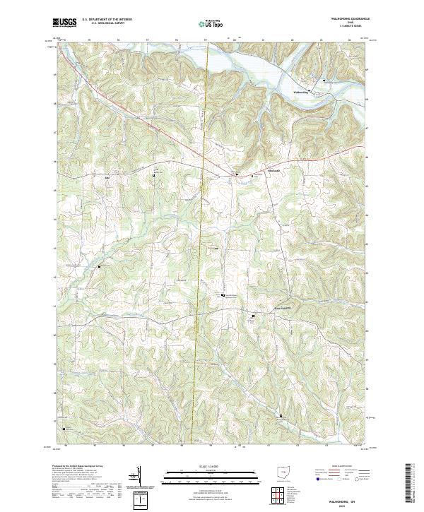 Walhonding, OH — USGS 7.5-minute topo (2023)