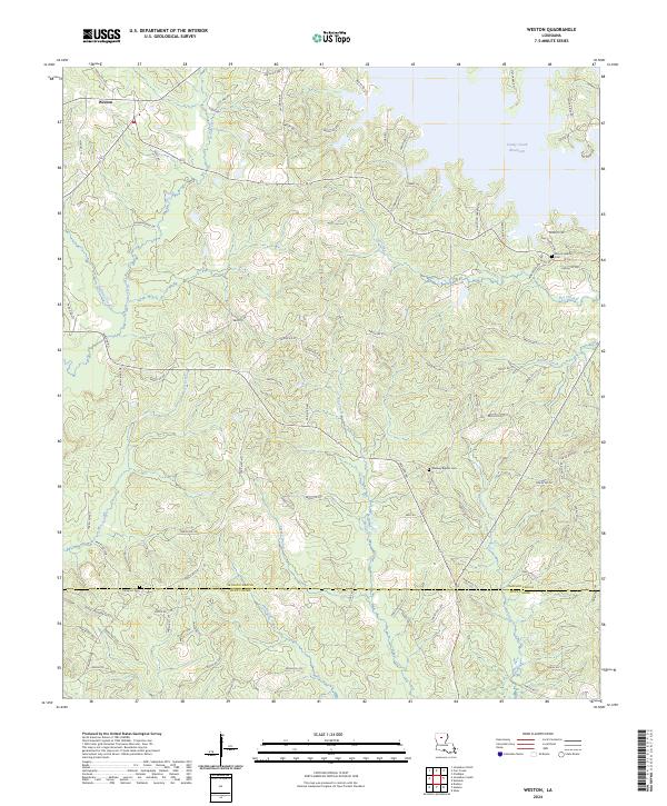 Weston, LA — USGS 7.5-minute topo (2024)