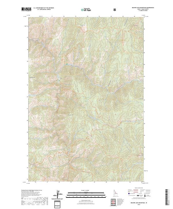 Beaver Jack Mountain, ID — USGS 7.5-minute topo (2024)