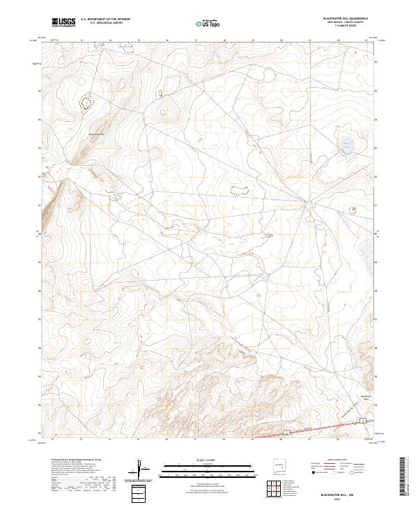 Blackwater Hill, NM — USGS 7.5-minute topo (2023)