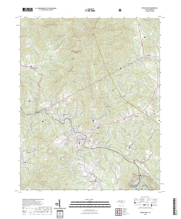 Spruce Pine, NC — USGS 7.5-minute topo (2022)