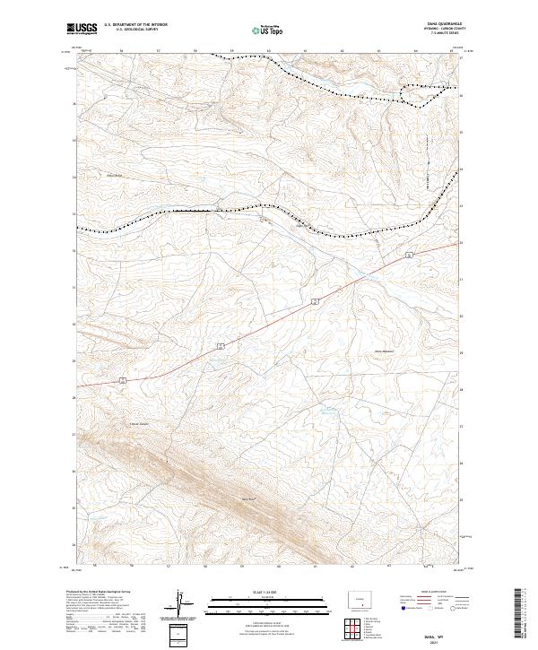 Dana, WY — USGS 7.5-minute topo (2021)
