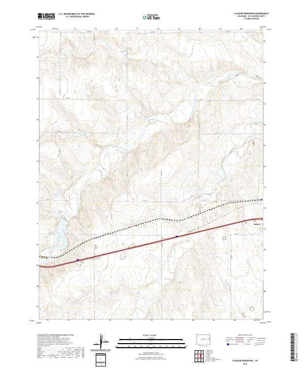 Flagler Reservoir, CO — USGS 7.5-minute topo (2022)