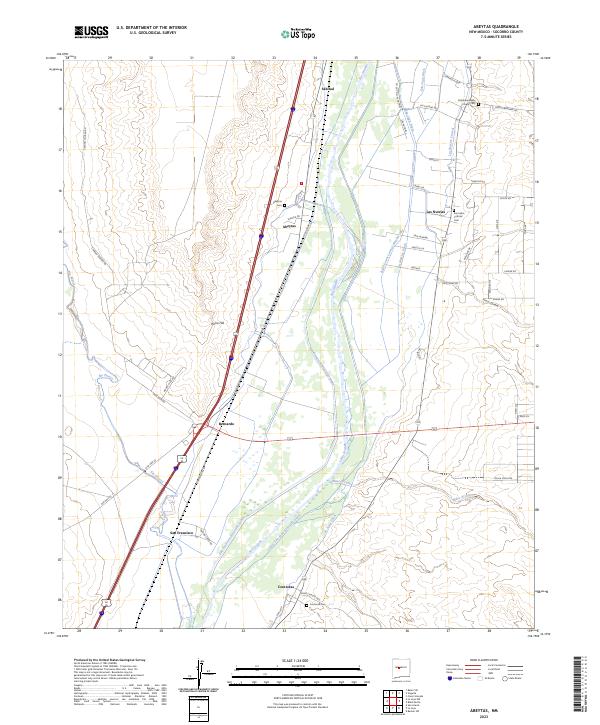 Abeytas, NM — USGS 7.5-minute topo (2023)