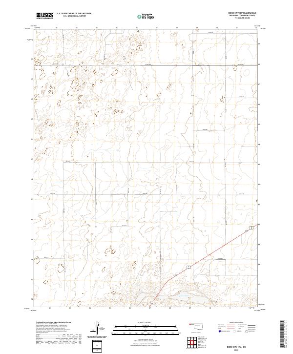 Boise City NW, OK — USGS 7.5-minute topo (2022)