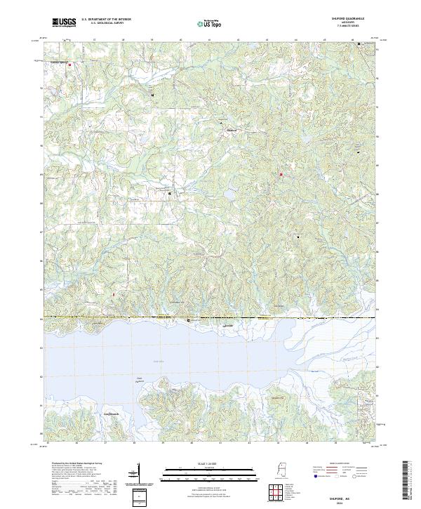 Shuford, MS — USGS 7.5-minute topo (2024)