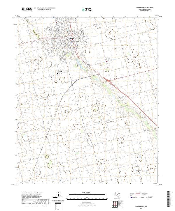 Lamesa South, TX — USGS 7.5-minute topo (2022)