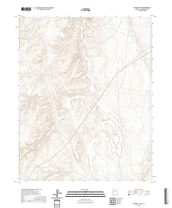 National Tank, AZ — USGS 7.5-minute topo (2021)