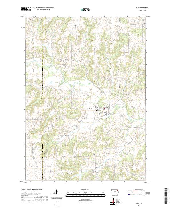 Volga, IA — USGS 7.5-minute topo (2022)